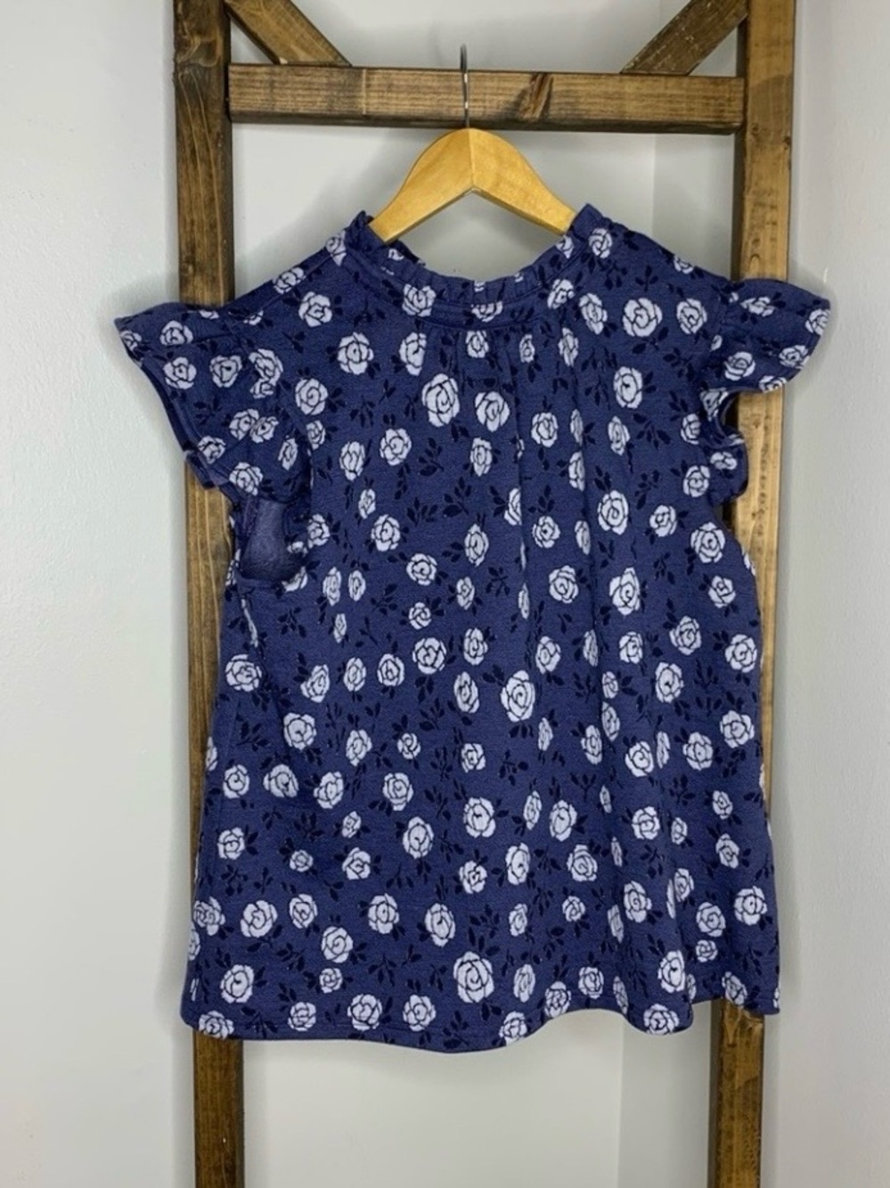 VOY Floral Blue Blouse Size S
